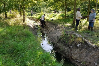 Volunteers planting for Natural Networks at Church Hill Brook by Jasmine Walters