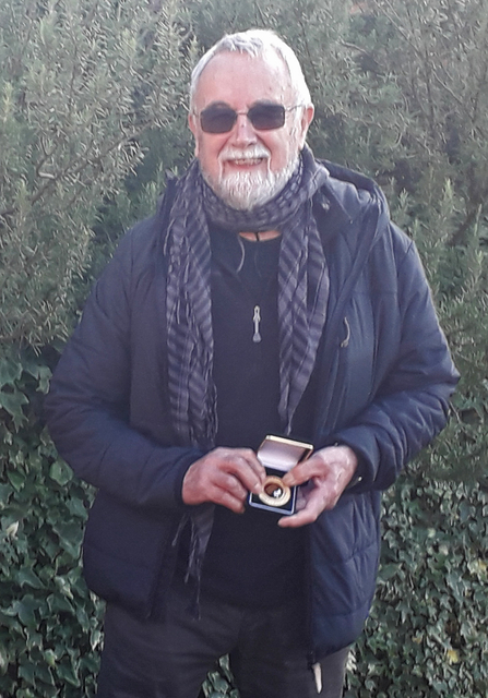 John Hodson with his Worcestershire Wildlife Medal