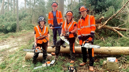 Trainee team at Chaddesley Woods